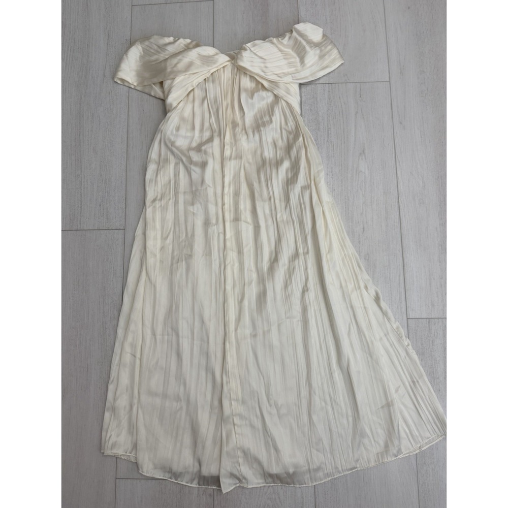 NWT BHLDN Empire Waist Off‎ Shoulder Formal Dress Sz XS Ivory